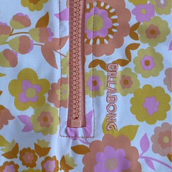 Billabong Girls Swimsuit Sz 14 Wildflower Long Sleeve One Piece UPF 50 Rashguard - Picture 7 of 10